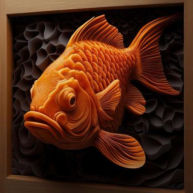 3D model Chocolate oranda fish (STL)